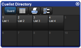 The cuelist directory window