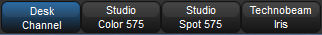 The fixture types toolbar, with Studio Color and others