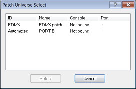 Configuring WYSIWYG, step 5 - the Bind Hog Visualizer
									Outputs to WYG Universes