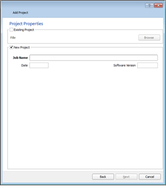 Add New Sub-Project to Server Project Dialog