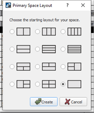 Primary Space Layout Dialog