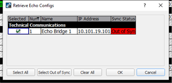 Retrieve Echo Bridge Configuration