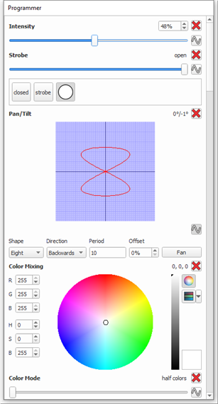 Programmer, Apply Pan/Tilt Effect