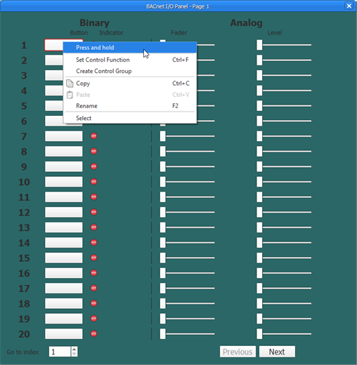 Simulate BACnet IO