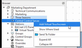 Browser, Add VTS Context Menu