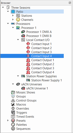 Local Contact IO Browser Selection