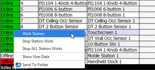 Device List Wink Command