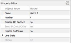 Macro Property Editor