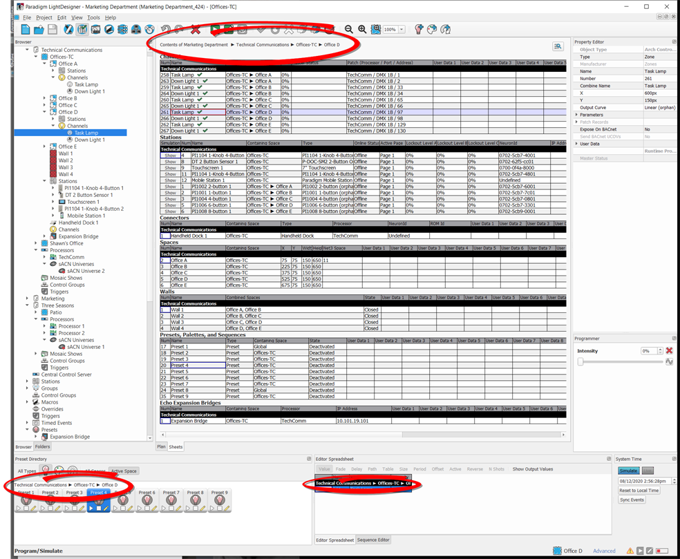 Preferences Show Hierarchy throughout the LightDesigner Application