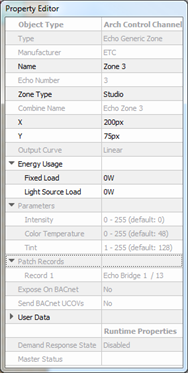 Arch Control Channel Properties