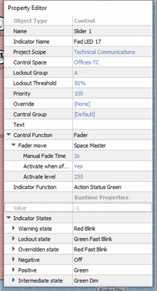 Property Editor Fader