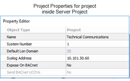 Project Properties inside Server Project