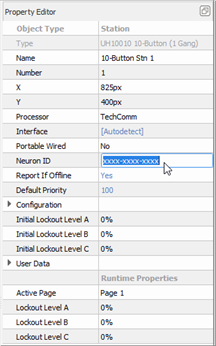 Station Neuron ID Property Editor