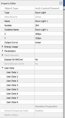 User Data Properties