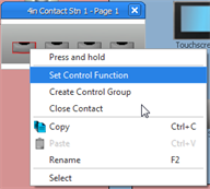 Station Simulation, Set Control Function Contact Station 