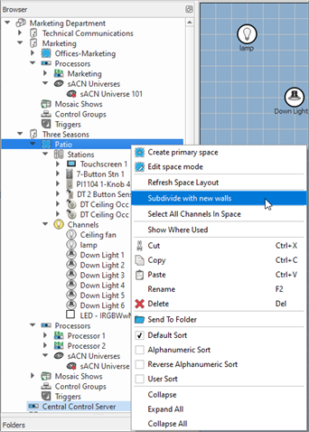 SubDivide with New Walls Dialog