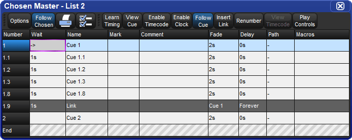 Cuelist W Loop